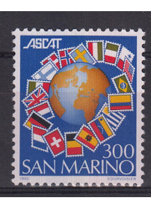 1982 San Marino Ascat 1 valore nuovo Sassone 1107